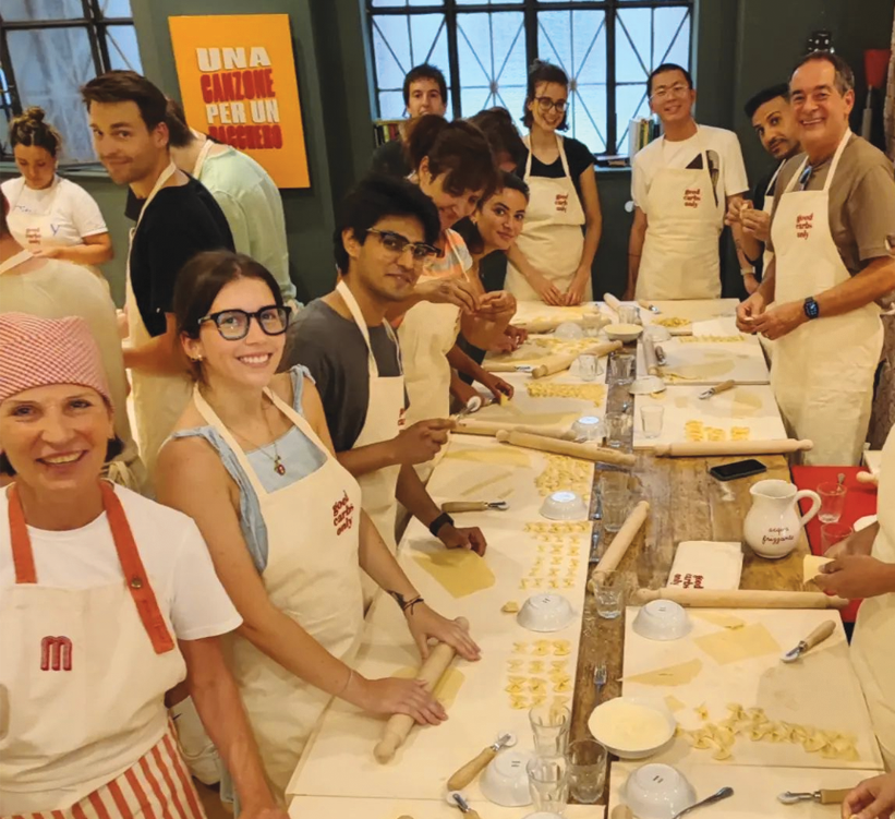 Italiano con artes y cocina en Italia